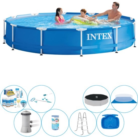 Deluxe Zwembad Deal -  Metal Frame Rond 366x76 cm