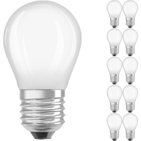 Voordeelpak 10x Ledvance CLASSIC LED E27 Peer Filament Mat 2.8W 250lm - 827 Zeer Warm Wit | Dimbaar - Vervangt 25W