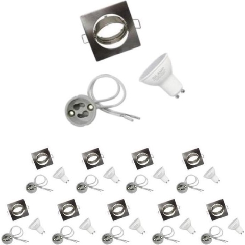 U10 LED-spotkit met 6W LED-lamp (pak van 10) - Warm wit licht - Overig - Aluminium - Pack de 10 - Wit Chaud 2300k - 3500k - SILUMEN
