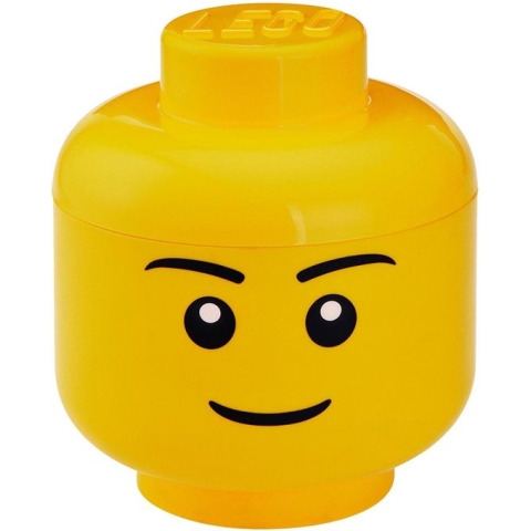 Opbergbox Iconic Hoofd Boy 24 cm, Geel - LEGO
