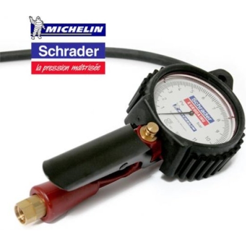 Michelin Eurodainu professionele bandenvulmeter 0,7 - 11 bar - bandenpomp - Schrader
