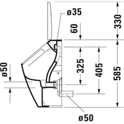 Duravit Me By Starck Urinoir Rimless Wit