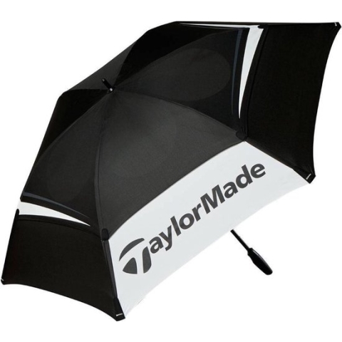 TaylorMade 68 Double Canopy Tour Golfparaplu - Zwart Wit Grijs
