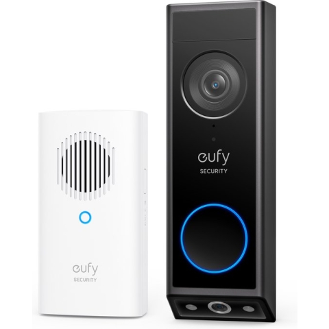 eufy Security Video Doorbell E340 - dubbele camera met Delivery Guard - 2K-nachtzicht in kleur - bedraad of met accu - draadloze bel - uitbreidbare lokale opslag tot 128 GB