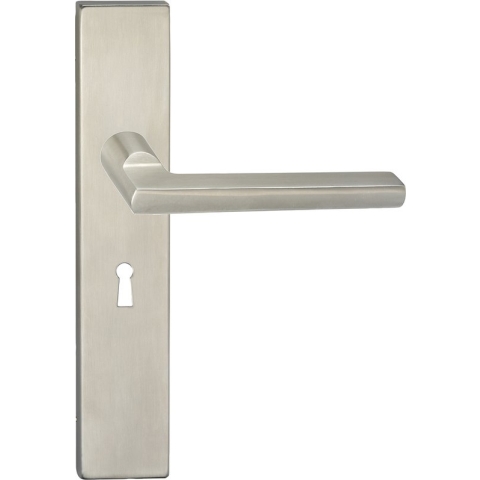 Impresso Kirby Deurklink – Deurbeslag – Vierkant – Deurschild met Sleutelgat – Zilver