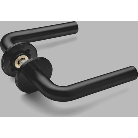 d line deurkruk L-model Ø16mm klikrozet PVD charcoal