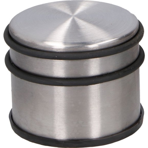 2x  Deurstopper Chroom 1,1kg - Voor Binnen En Buiten - Deurbuffer Ø9 x 8 cm - 2 Stuks
