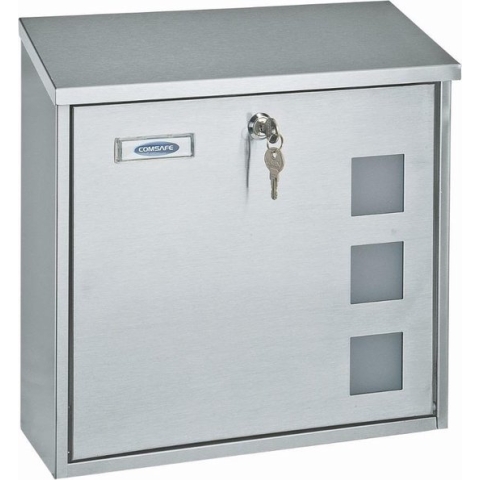 Rottner Brievenbus Muro RVS |36x36x10cm|Inworp: 34,5 x 3cm|