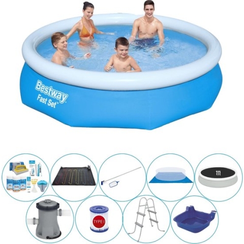 Fast Set Rond 305x76 cm - Deluxe Zwembad Pakket