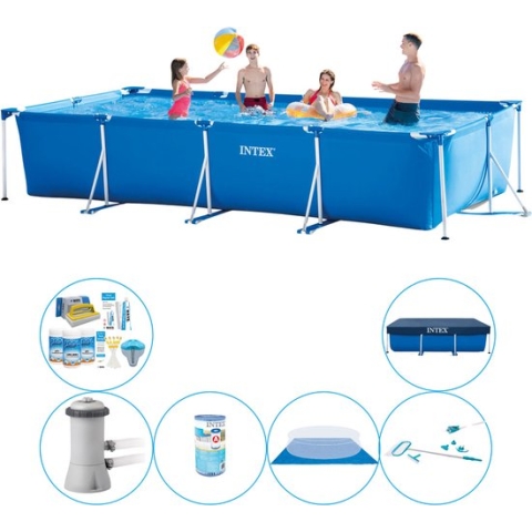 Zwembad Inclusief Accessoires -  Frame Pool Rechthoekig 450x220x84 cm
