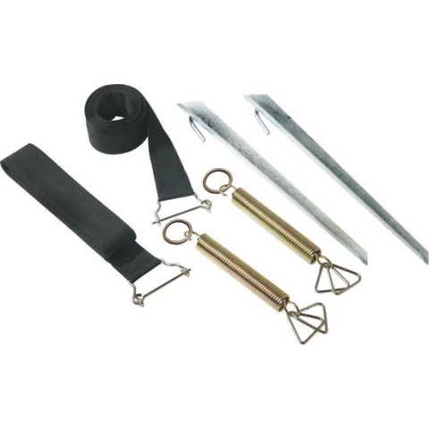 Bo-Camp - Stormband - Universeel - Clips - 2 Stuks - 3.5 Meter - Zwart