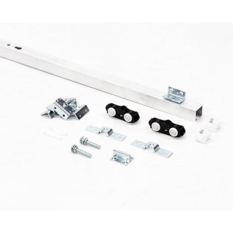 Compleet schuifdeursysteem Geze Rollan 80 NT, totale lengte rail 1650mm, geschikt voor deuren van 500 t/m 840 mm