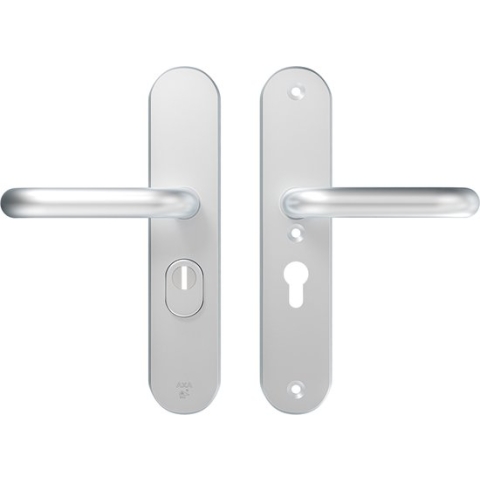AXA Veiligheidsbeslag (Oval Plus) Aluminium glad: Kruk-Kruk (model U) PC55 met kerntrekbeveiliging SKG***