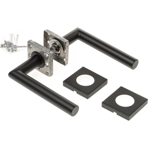 Formani Deurkruk Basics LB2-19BSQR53 Geveerd Op Vierkant Rozet Mat Zwart