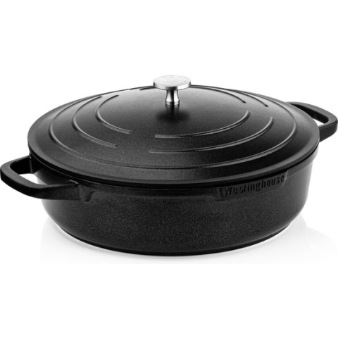 Westinghouse Performance Series - Hapjespan Inductie Met Deksel - 28cm Sauteerpan - Oven Geschikt - Zwart