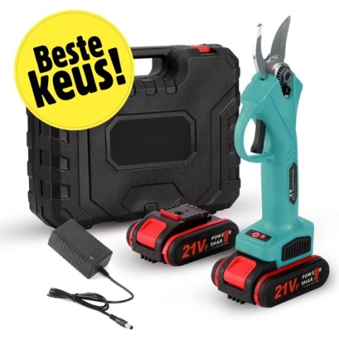 Elektrische Snoeischaar - Professioneel - Accu Snoeischaar - 2 Accu's - Tuinieren - Tuinschaar - 30mm