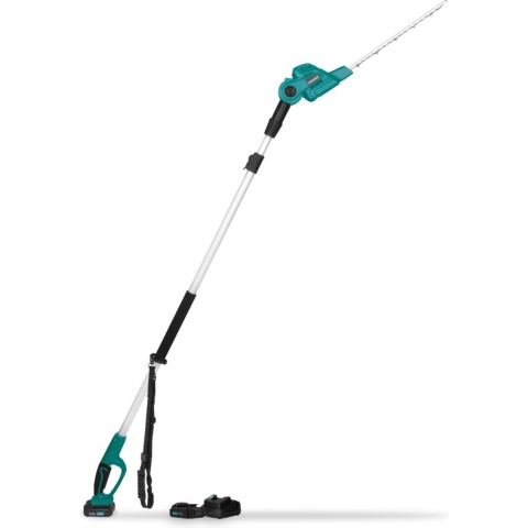 VONROC Telescopische Accu Heggenschaar 20V  - Kantelbaar blad - Traploos verstelbaar van 200 tot 260 cm. (incl. 2x 2.0Ah Accu en snellader)