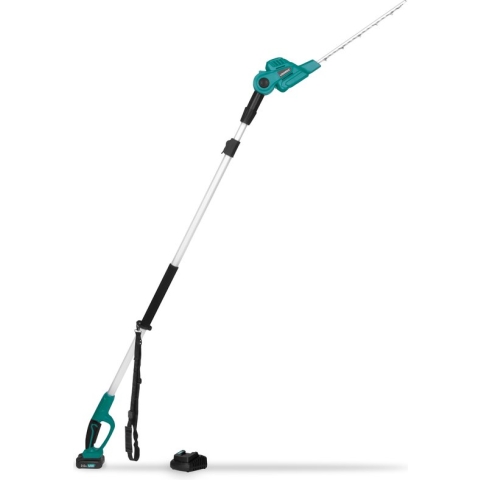 VONROC Telescopische Accu Heggenschaar 20V  - Kantelbaar blad - Traploos verstelbaar van 200 tot 260 cm. (incl. 2.0Ah Accu en snellader)