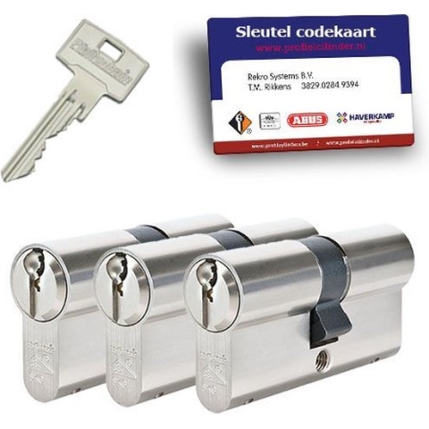Abus E60 SKG2 - cilindersloten - 3 stuks gelijksluitend - 30/30