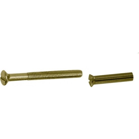 Kelfort Patentrozet bout messing met huls M4 x 38mm