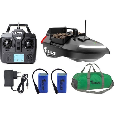 Eerstekeuze® GPS Voerboot – Voerboot Karper – 3 Voerbakken – 40 GPS Posities - Hook release – 500M Bereik – 2.5KG Laadvermogen – Cruise Control – Inclusief Tas – 2 Accu's - Karpervissen - GPS Voerboot