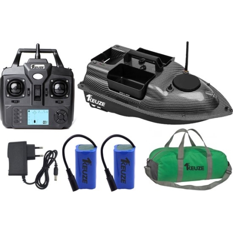 EERSTEKEUZE® GPS Voerboot - 4.0 KG Laadvermogen - Hook release - Inclusief Tas - 500M bereik - Cruise Control - 16 GPS Posities - 2023 Model - 3 Voerbakken - Karpervissen - 2 Accu's - Top Klasse Voerboot!