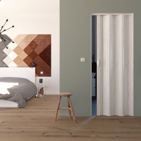 Fortesrl Maya vouwdeur zonder glas in kleur wit essen met slot BxH 83x214 cm