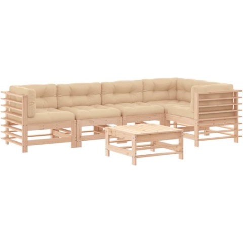 vidaXL-6-delige-Loungeset-met-kussens-massief-hout