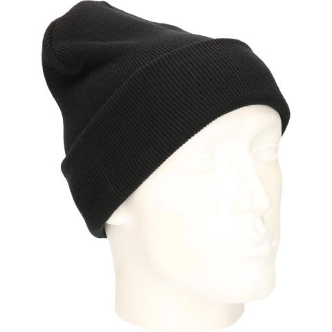 Basic winter muts/beanie zwart acryl voor volwassenen - Winter Essentials/accessoires