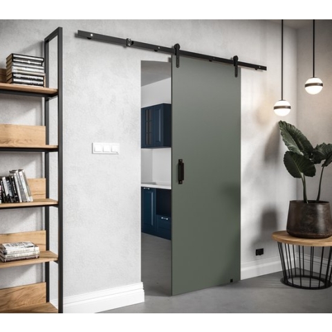 InspireMe - Schuifdeursysteem met rail - 90x204cm - PARKER I 90 - Groente met Soft-Close system