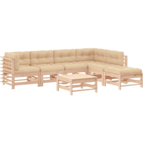 vidaXL-7-delige-Loungeset-met-kussens-massief-teak