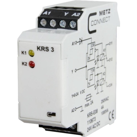 Metz Connect 110673 Drempelwaardeschakelaar 24, 24 V/AC, V/DC (max) 1x wisselcontact 1 stuk(s)