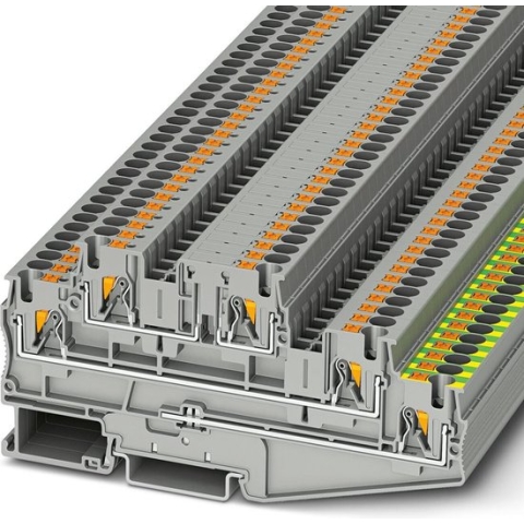 Phoenix Contact rijgklem aarde met push-in aansluiting 4 mm² - per 50 stuks (PT 4-PE/L/L)