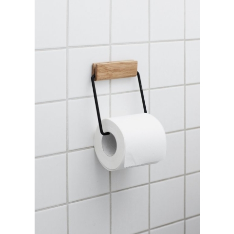 Moebe Toilet roll holder oak-black
