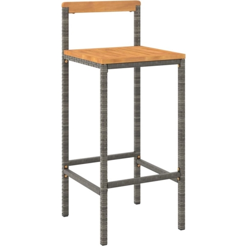 vidaXL-9-delige-Tuinbarset-poly-rattan-en-massief-acaciahout-grijs