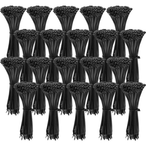 Polyamide kabelbinders, tie rips, zwarte kabelbinders, 370x4,8 mm / 2000 stuks