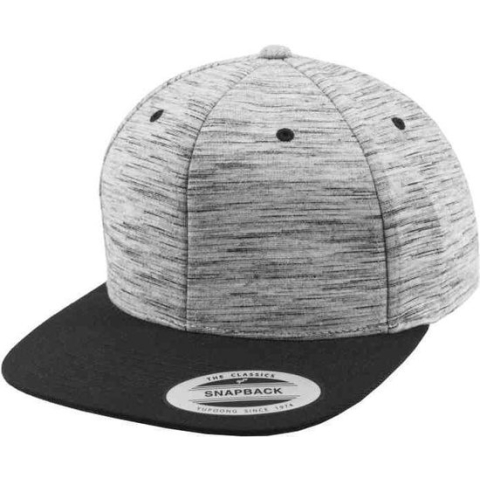 Urban Classics Snapback Pet Stripes Melange Crown Zwart