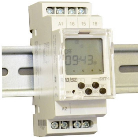 Rose LM SHT-1/UNI Schakelklok voor DIN-rails 1x wisselcontact 16 A 24 V/DC, 250 V/AC Dagprogramma, Weekprogramma, Toeva
