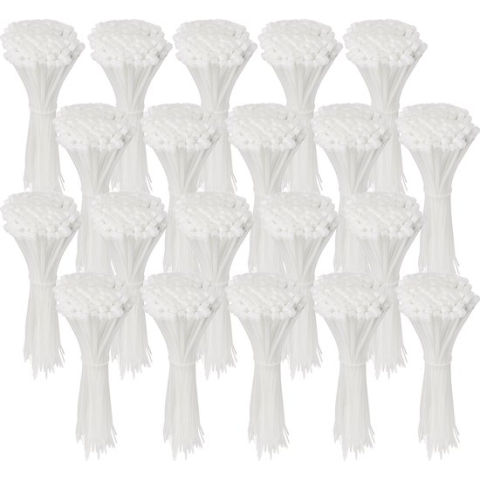 Polyamide kabelbinders, Tie Rips, witte kabelbinders, 200x4,8 mm / 2000 stuks