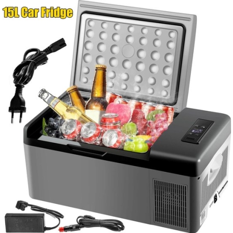 15L Kleine Koelkast - Draagbare Auto Vriezer - 12V/24V Mini Koelkast - Compressor Koeler