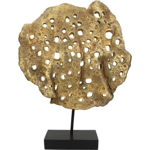 Kersthangers - Ornament Coral Polyresin Gold 42x11x55cm