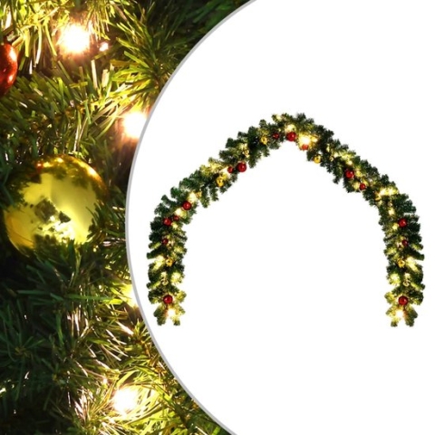 vidaXL-Kerstslinger-versierd-met-kerstballen-en-LED-lampjes-10-m