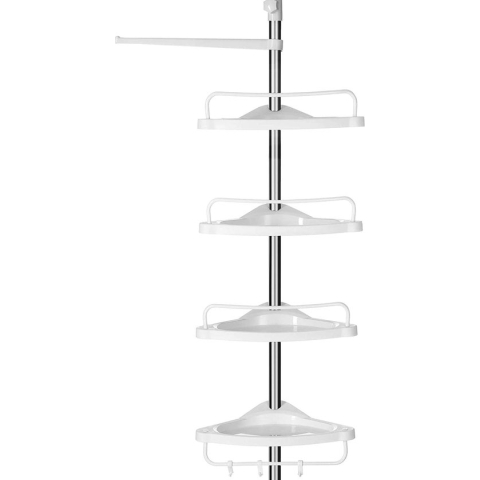 Doucherek - telescopisch - 95 tot 300 cm - wit