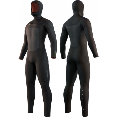 Mystic wetsuits > wetsuits > heren wetsuits Voltt Hooded 6/4/3mm Fzip - Black