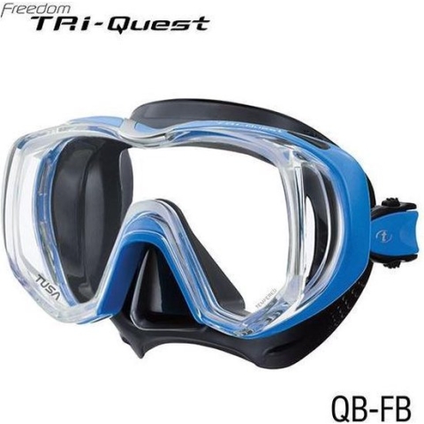 TUSA Snorkelmasker Duikbril Freedom Tri-Quest M3001- zwart/blauw