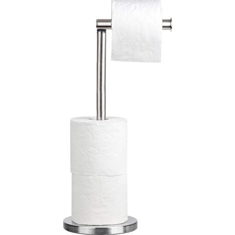 Kiara Luxe RVS Toiletpapier Houder Vrijstaand - Reserverolhouder Stainless Steel - WC Rol Houder - Closetrolhouder - 3+1-4 Rollen