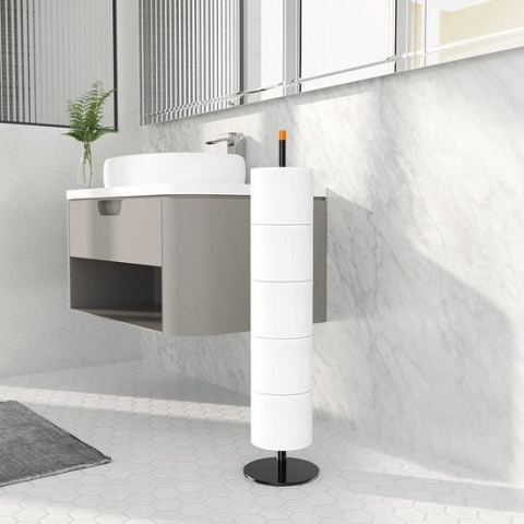 Luxe toiletrolhouder - toiletrolhouder - duurzaam - badkamer accessoires