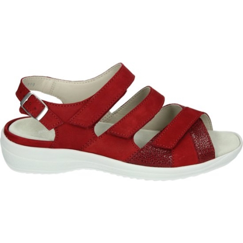 Strober HEDWIG 74023K - Volwassenen Dames slippers - Kleur: Rood - Maat: 37