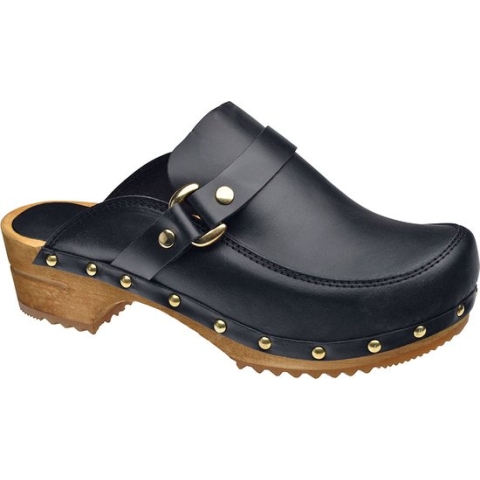 Sanita Wood-Lillen Open ZWART - Maat 37