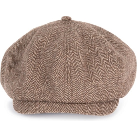 Cap Unisex S/M K-up Herringbone Sand 53% Polyester, 44% Wol, 2% Viscose, 1% Polyamide
